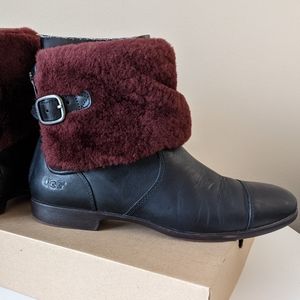 UGG fur trimmed booties